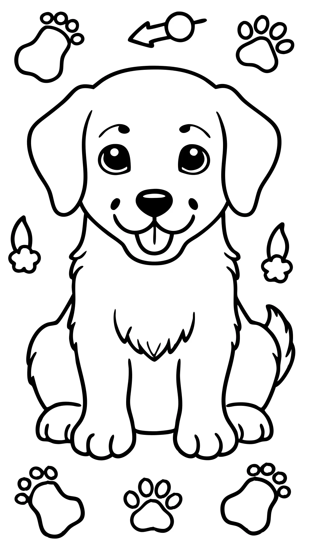 coloriages des chiots Golden Retriever